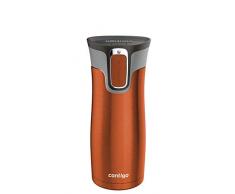 Contigo West Loop Autoseal Travel, Thermique en acier inoxydable, Fiole à vide, Gobelet étanche, Tasse à café avec couvercle facile à nettoyer sans BPA, Mandarine, 470 ml