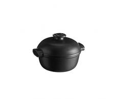 Emile Henry EH779562 Petite cocotte ronde Delight CÃ©ramique Induction, 2 litres, noire