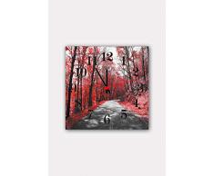 Bonamaison Horloge Murale en MDF, Multicolore, 30 x 30 cm