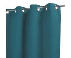 HomeMaison Rideau Uni en SuÃ©dine, Polyester, Canard, 250x140 cm