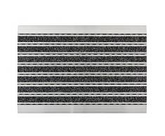 ASTRA 1870015002Â Ã©lÃ©gant Rips Anthracite Paillasson en Aluminium, 60Â x 40Â x 1Â cm