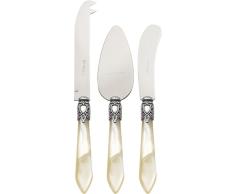 BUGATTI OXBAM-N3283 Oxford MÃ©nagÃ¨re de 3 PiÃ¨ces Couteau Ã Fromage Acier/ABS Ivoire 30,5 x 14 x 3 cm