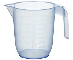 Zenker 0881150 mesureur pour pÃ¢tisserie, 1 Litre, Verre doseur de Cuisine, Plastique, Bleu Transparent, 17 x 12 x 13 cm