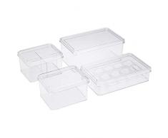 AmazonBasics BoÃ®tes de conservation en plastique pour la cuisine Ensemble de 4