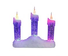 The benross christmas workshop lichtdeko, deau de 3 bougies à lED en forme de pont