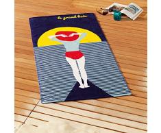 ligne dÃ©cor serviette de plage 70x150 cm eponge velours sunset