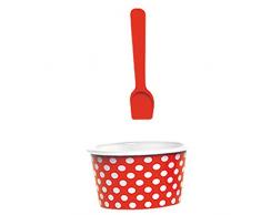 Zak! designs 1647-660 Dotty Coupe à glace, Rouge/Blanc