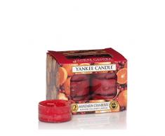Yankee Candle Bougies Chauffe-Plat, Mandarine et canneberge, Lot de 12