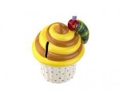 Portmeirion World of Eric Carle Tirelire Motif Chenille très Faim Jaune/Vert et Blanc 12 x 15 cm