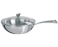 Cristel - WT24CMVB - Wok inox 24cm + couvercle - Collection Casteline