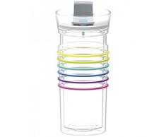 zakdesigns 0025-R642 Hydra Trak Gobelet Plastique/Silicone Transparent/Multicolore 45 x 35 x 25 cm 480 ml
