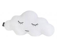 Paparajote Factory Coussin Doux en Forme de Nuage, spÃ©cial pour bÃ©bÃ© 25 x 16 x 50 cm Blanc