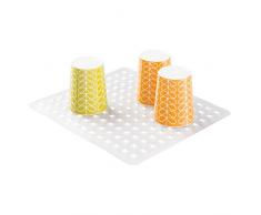 iDesign tapis fond Ã©vier, moyen tapis vaisselle en plastique PVC, tapis Ã©vier pour dÃ©poser couverts et vaisselle, transparent