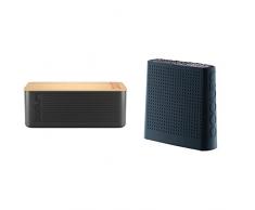 Bodum - 11555-01 Bistro - Boite à Pain - Noir + Bloc Couteau Plastique Noir