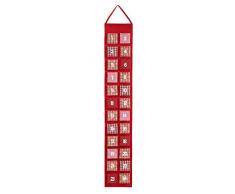 HEITMANN DECO Noël - Calendrier de lavent en feutre à accrocher et à remplir soi-même - décoration de Noël - rouge, blanc, beige
