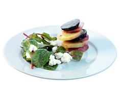 LSA International Lot de 4 Assiettes Ã dÃ®ner cerclÃ©es 25Â cm - Blanc