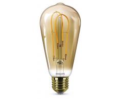 Philips ampoule LED Standard Edison Vintage Filament Spirale E27 5W Equivalent 25W Claire Ambrée Blanc chaud
