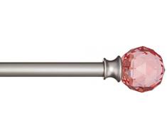 AmazonBasics Tringle à rideau décorative diamètre 1,6 cm avec embouts Boule à facette - 71 cm, Rose