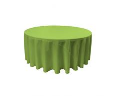La Popeline de Lin Nappe Ronde, Polyester, Citron Vert, 335.2 x 335.2 x 0.04 cm