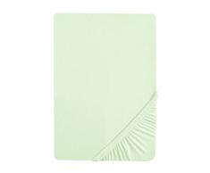 Biberna 77144 Drap housse en jersey stretch, selon Oeko-Tex Standard 100, env. 140 x 200 cm Ã 160 x 200 cm, Vert (Mint)