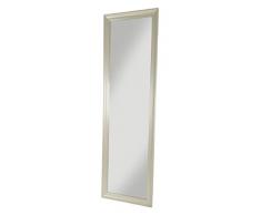 Villa DEste Home Tivoli Miroir de Porte avec 2 Crochets 36 x 136 x 2 cm Ivory Style Blanc