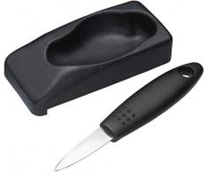 Kitchen Craft KCOYSET Couteau à Huître, Plastique, Noir, 28 x 28 x 18 cm
