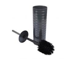 Bain 07501 Brosse WC Plastique strie Manche INOX Urban Anthracite, Taille Unique