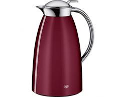 ALFI Gusto Pichet Isotherme en Acier Inoxydable Blanc Alpin, Acier Inoxydable, Rubin Rot, 1,0 Liter