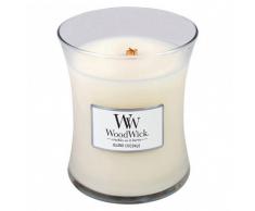 WoodWick bougie parfumée moyenne en jarre avec mèche qui crépite, Noix de coco des îles, Temps de combustion jusquà 60 heures
