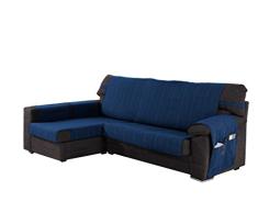 Martina Home Ribera Couvre Chaise Longue, Bras Gauche 32x280x8 cm Bleu