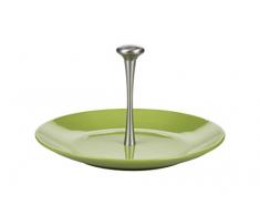 Kaleidos Classique Plat à Fromage avec poignée 31 cm, Céramique Forte, Aluminium, Vert, 31 x 31 x 16,5 cm