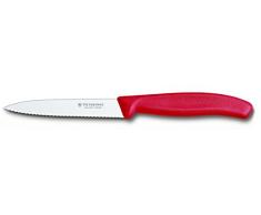 Victorinox 6.7731 Couteau dâOffice avec Lame Pointue/Tranchant denté, Acier Inoxydable, Rouge, 30 x 5 x 5 cm