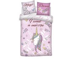 Unico Parure de lit avec Motifs de Licorne