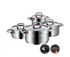 WMF 1788046040 Set 4 Pièces Premium One: Faitout Bas avec Couvercle: 20 cm + 3 Faitouts Hauts avec Couvercles: 16 / 20 / 26 cm