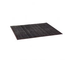 Relaxdays Tapis de salle de bain Bambou 100 x 80 cm Douche Tailles diffÃ©rentes Couche antidÃ©rapante, noir