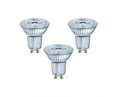 Osram LED Base PAR16 Lampe Ã rÃ©flecteur, avec culot GU10, non dimmable, remplace 50 Watt, angle de rayonnement 36 Â°, blanc froid 4000 Kelvin,4.3 Watts, set de 3