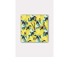 Bonamaison Horloge Murale en MDF, Multicolore, 30 x 30 cm