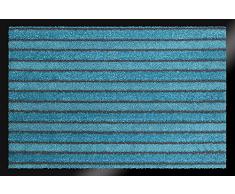 ID Mat 608025 Briomat Tapis Paillasson Fibre Polyamide/PolypropylÃ¨ne/PVC CaoutchoutÃ© Bleu Turquoise 80 x 60 x 0,7 cm