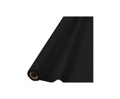 Amscan Rouleau de Nappe en Plastique Noir Jais