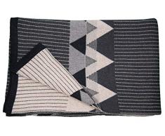 Tom Tailor T- Reflect Plaid Coton, Gris Foncé, 180x130 cm