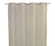 HomeMaison Motifs Fleuris Brodés Voilage, Polyester, Lin, 250x140 cm