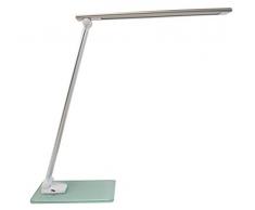 UNILUX 400124478 Lampe de bureau, 5.5 W, Blanc/Gris Métal, 35 x 30 x 11cm