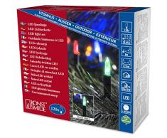 Konstsmide 6060-500 Mini Guirlande 120 LED Multicolores Retro Design + Câble Vert 24 V