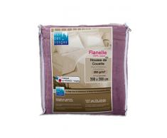 Nuit des Vosges 2227222 Caen Housse de Couette Flanelle Unie/Coton Lavande 200 x 200 cm