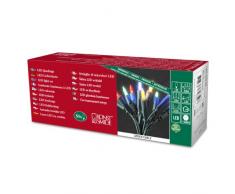 Konstsmide 6303-500 Mini Guirlande 50 LED Multicolores Retro Design + Câble Vert 230 V