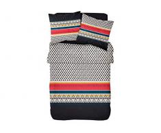 TODAY Etniko Parure de Lit 2 Personnes + 2 Taies doreiller, Coton, Multicolore, 220x240 cm