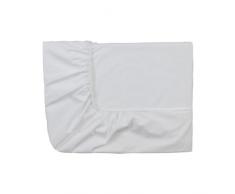 Essix - Drap Housse Royal Line Percale de Coton Blanc 80 x 200 cm