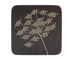Creative Tops Wine Premium Lot de 6 Sets de Table avec Dos en liège, Bois Dense, Noir, Coasters