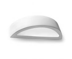 NOUVEAUTà ! Applique blanche pour salon en céramique (à peindre) : SOLLUX ATENA SL.0001 lampe murale classique traditionnelle ovale 1 point LED E-27 *** LUMINAIRES : Meilleurs prix sur Amazon !