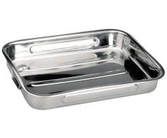 Ibili 651830 Plat Ã rÃ´tir en Inox avec anses pliantes 31x24x5,5 cm Bistrot